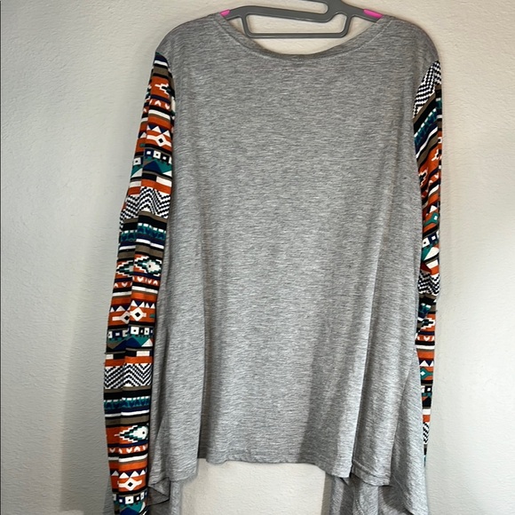 Gray Relaxed Long Sleeve Top - Picture 3 of 5